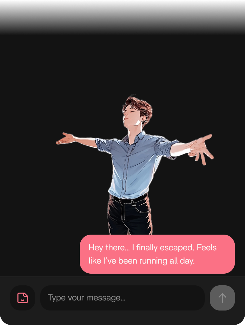User waiting for a hug