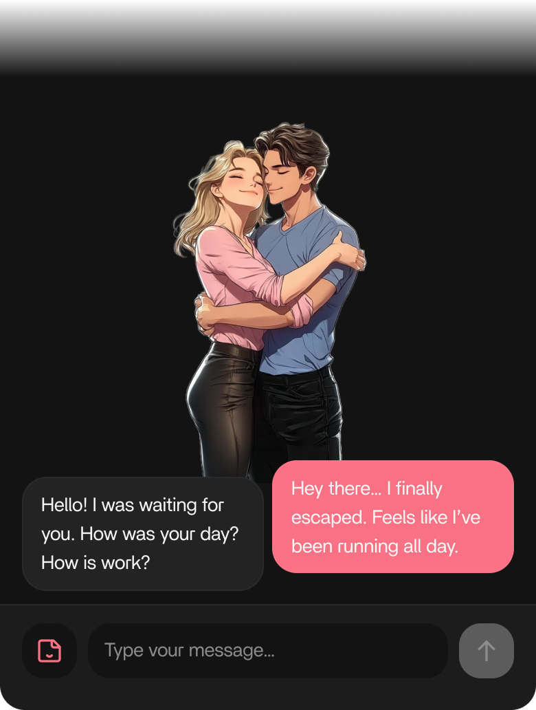 Touchie hugging user