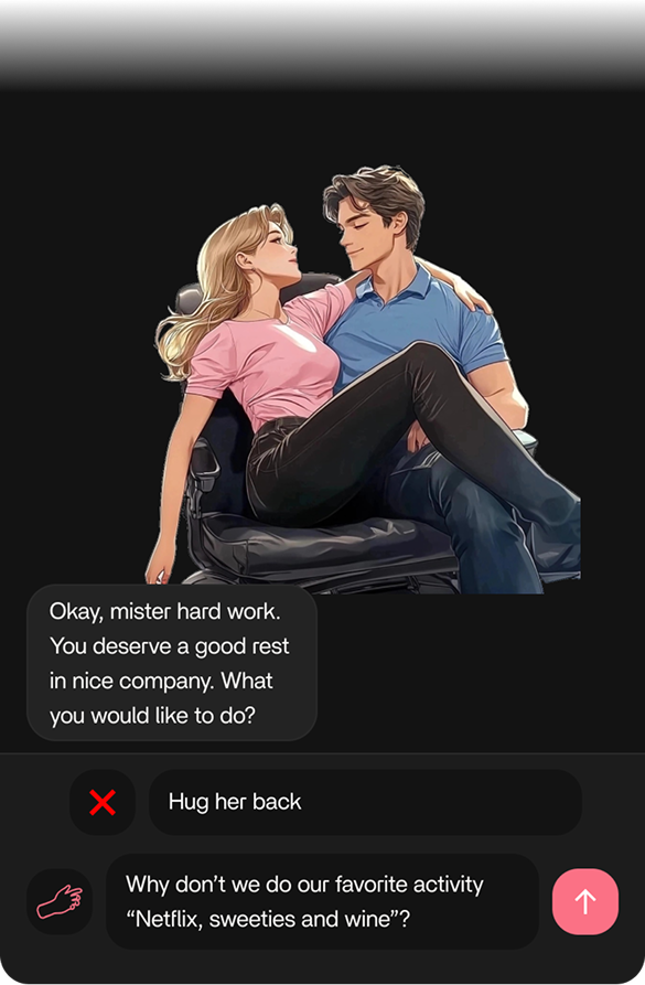 User selecting response